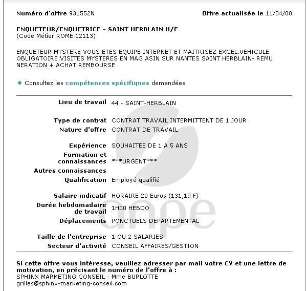 lettre de motivation client mystere